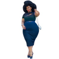 New dress with tight soild color and tight wrap around hips plus size fashion women dress dresses